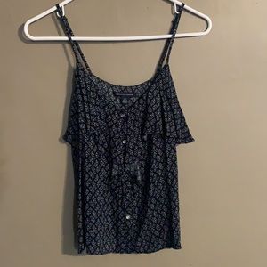 Dark Blue Flowy Tank